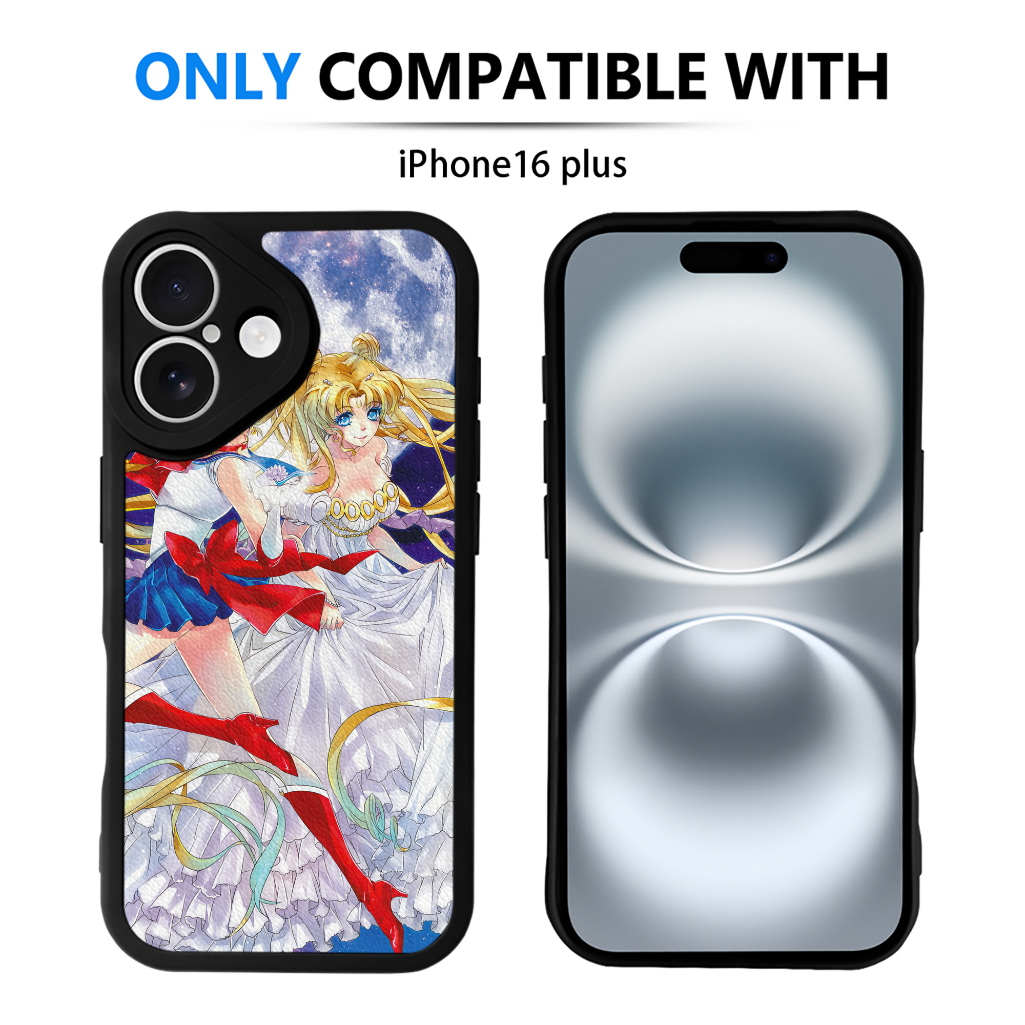 （画像用） 美少女戦士セーラームーン Sailor Moon 【iPhone 16シリーズ対応】シリコンスマホケース（レザー調） 材質：シリコン